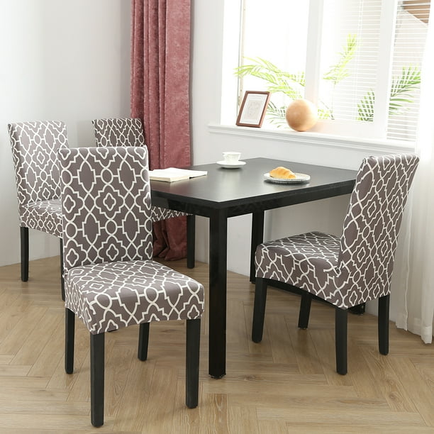 Dining Chair Seat Covers Slip Cover Banquet Protective Stretch Removable Covers